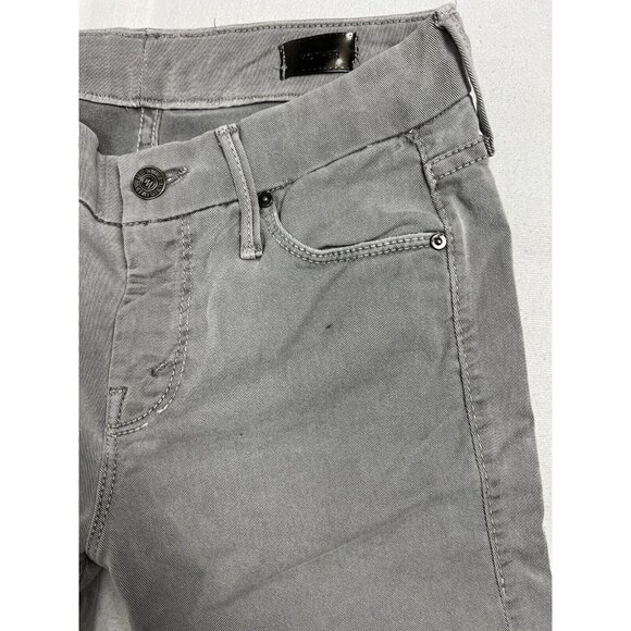 Mother Jeans Size 25 Looker Ankle Fray Gray Gravel Stretch 26x28 Casual Raw Hem - Picture 5 of 12